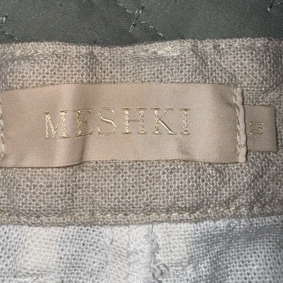 Meshki off White Wide-Leg Linen blend Pants. Size Medium. EUC. - Picture 7 of 12